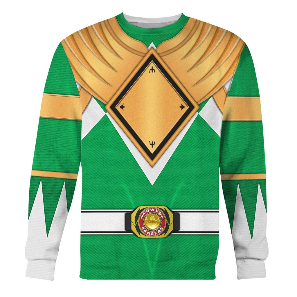 Green Ranger Dragon Shield Hoodies Sweatshirt T-shirt Hawaiian Tracksuit - Gearhomie.com