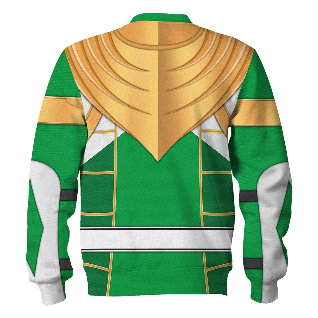 Green Ranger Dragon Shield Mighty Morphin Cosplay Hoodies Sweatshirt T-shirt Hawaiian - Gearhomie.com