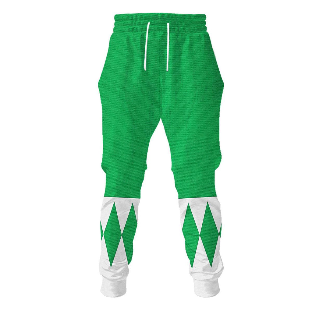 Green Ranger Mighty Morphin Hoodies Sweatshirt T-shirt Hawaiian Tracksuit - Gearhomie.com