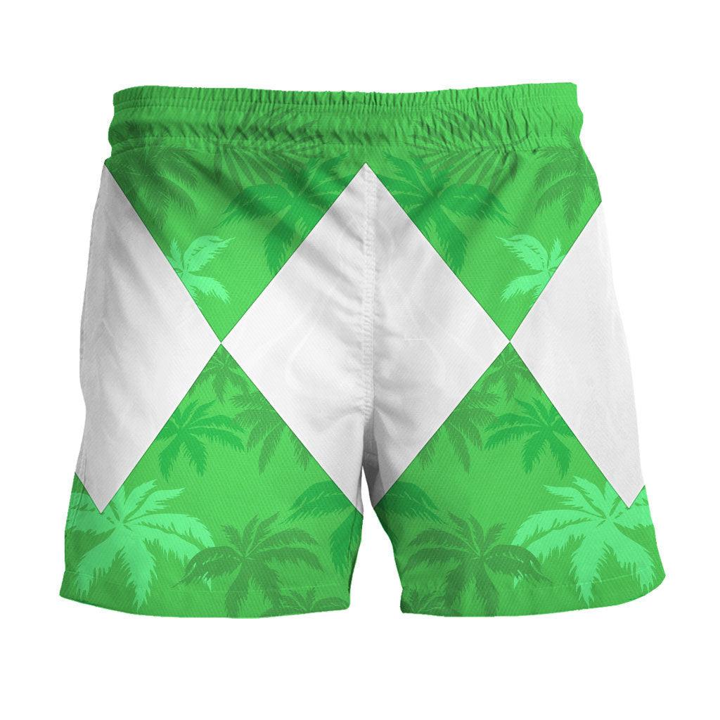Green Ranger x Tommy Vercetti Hawaiian Shirt Beach Shorts - Gearhomie.com