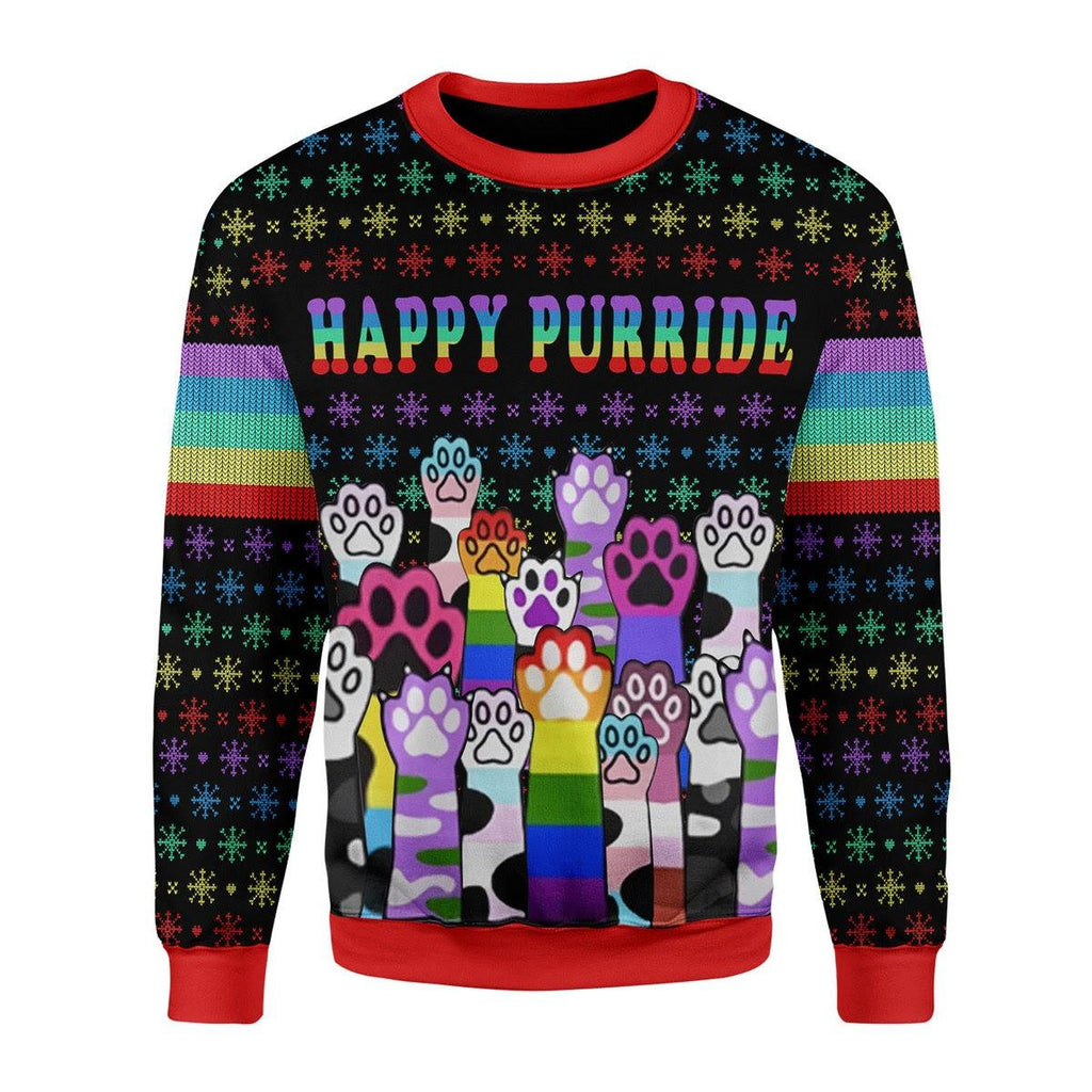 Happy Purride LGBT Christmas Sweater - DucG