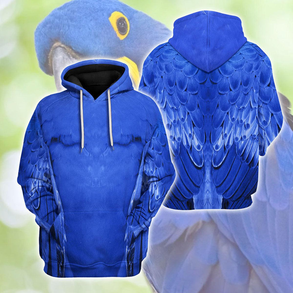 Hyacinth Macaw Animal Cosplay T-shirt Hoodie Sweatpants Apparel - DucG