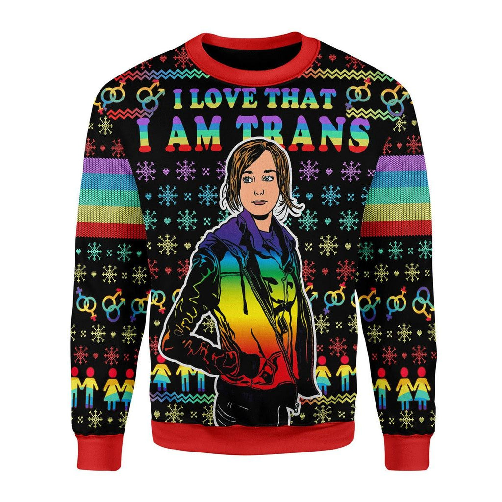 I Love That I Am Trans Christmas Sweater - DucG