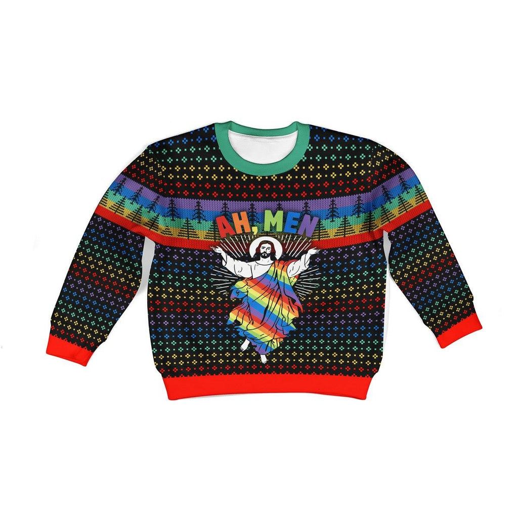 Jesus LGBT Kid Christmas Sweater - DucG