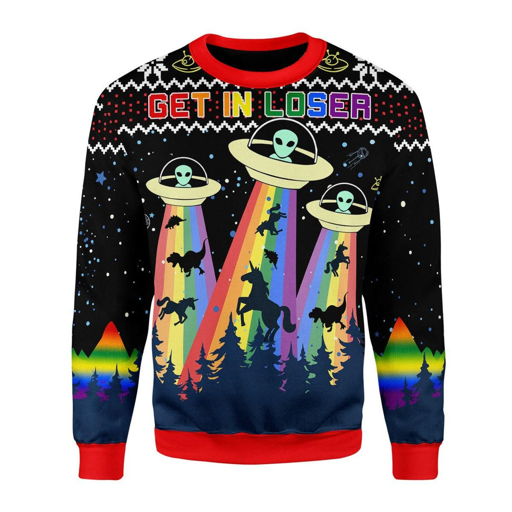 LGBT Alien Christmas Sweater - DucG