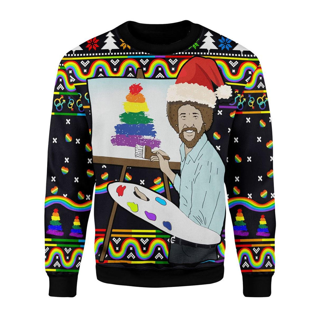 LGBT Painting Christmas Sweater - DucG