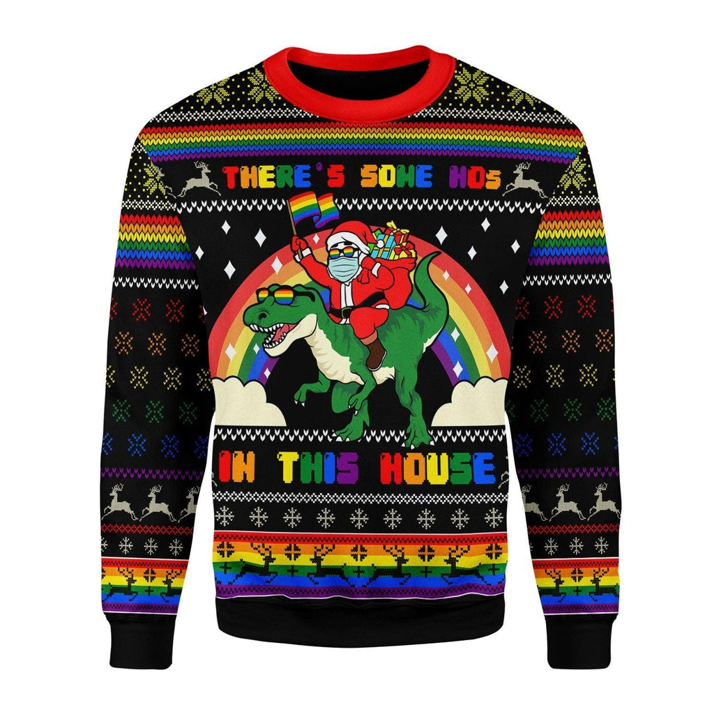 LGBT There's Some Hos In This House Christmas Sweater - DucG