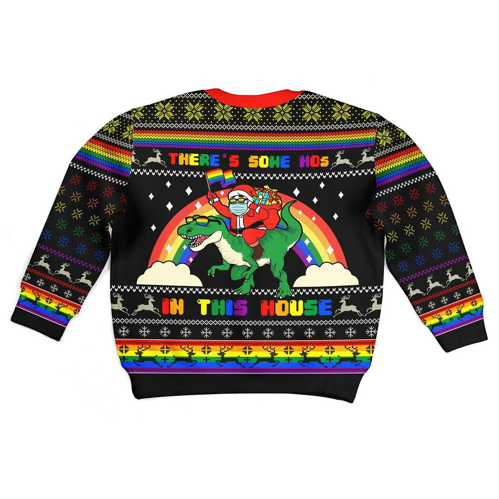 LGBT There's Some Hos In This House Kid Christmas Sweater - DucG