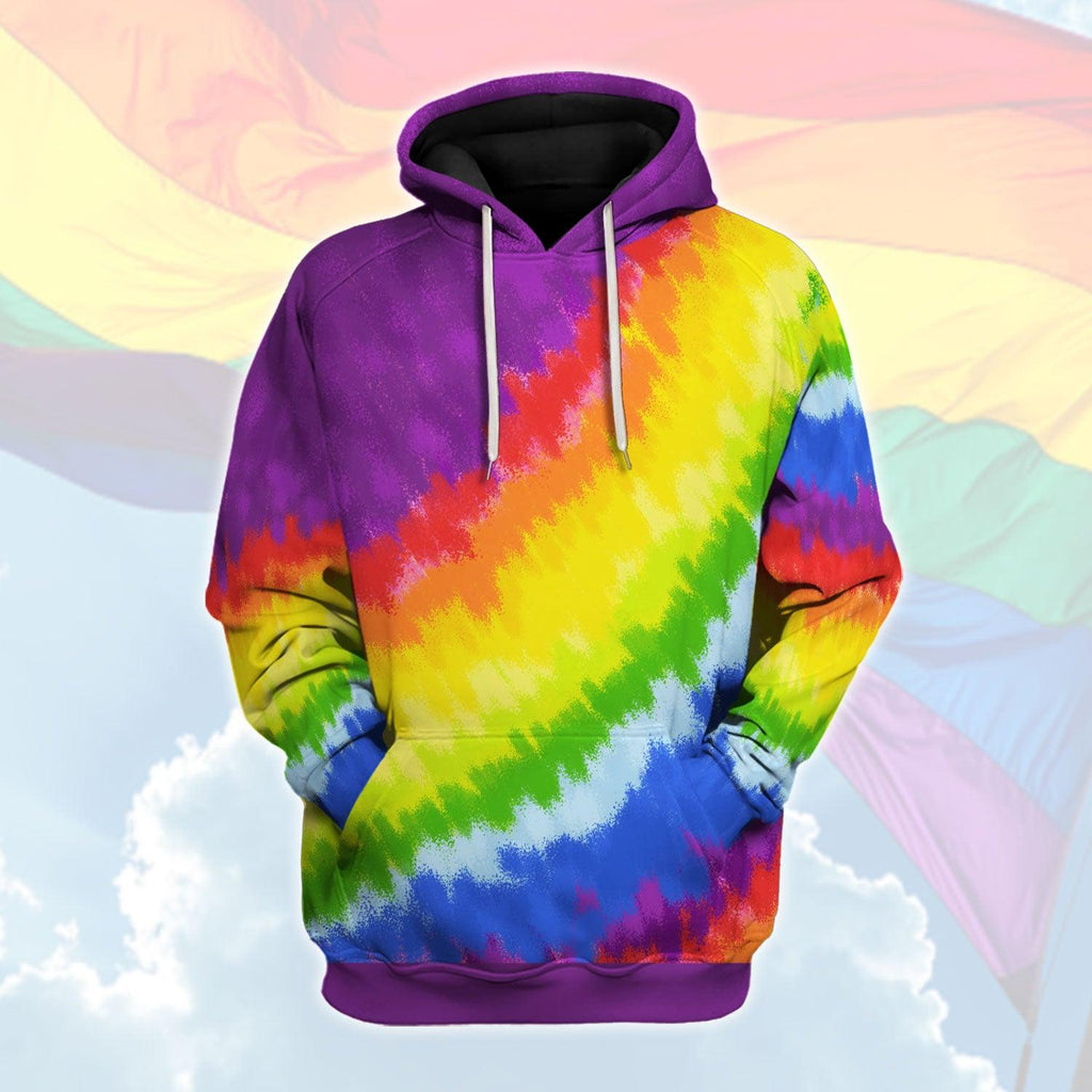 LQBTQ+ Rainbow Hoodie T-shirt Tops - DucG