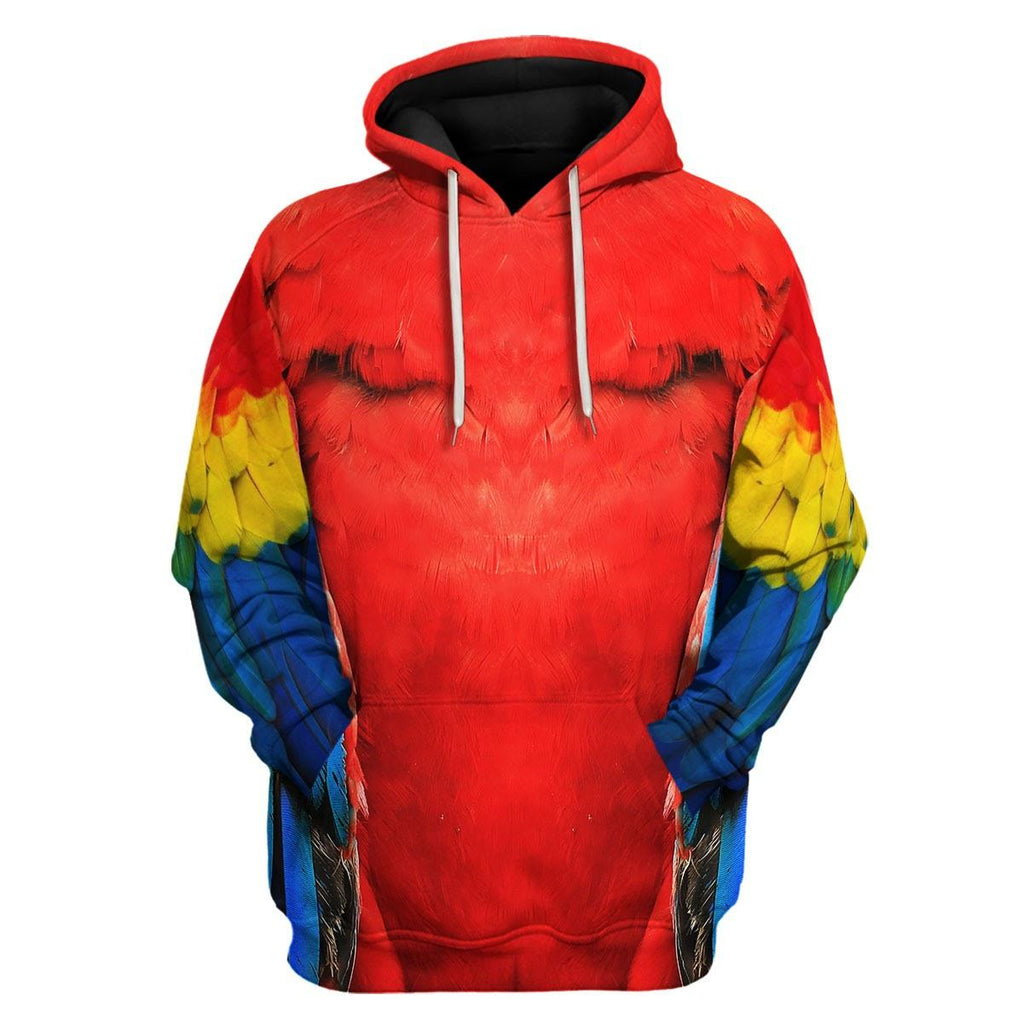 Macaw Parrot Animal Cosplay T-shirt Hoodie Sweatpants Apparel - DucG