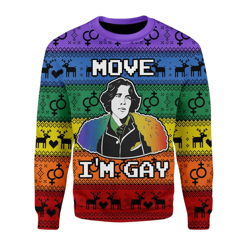 Move I'm Gay Christmas Sweater - DucG