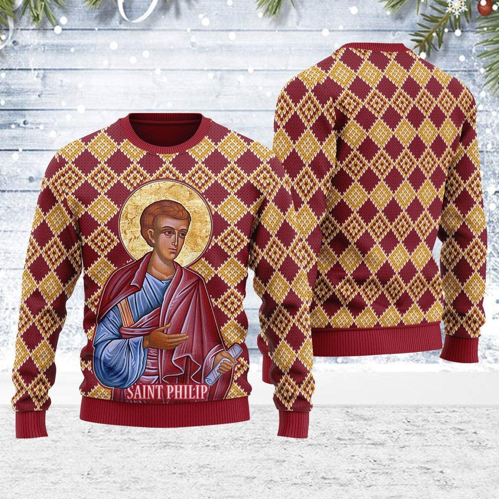 Philip the Apostle Ugly Christmas Sweater - DucG