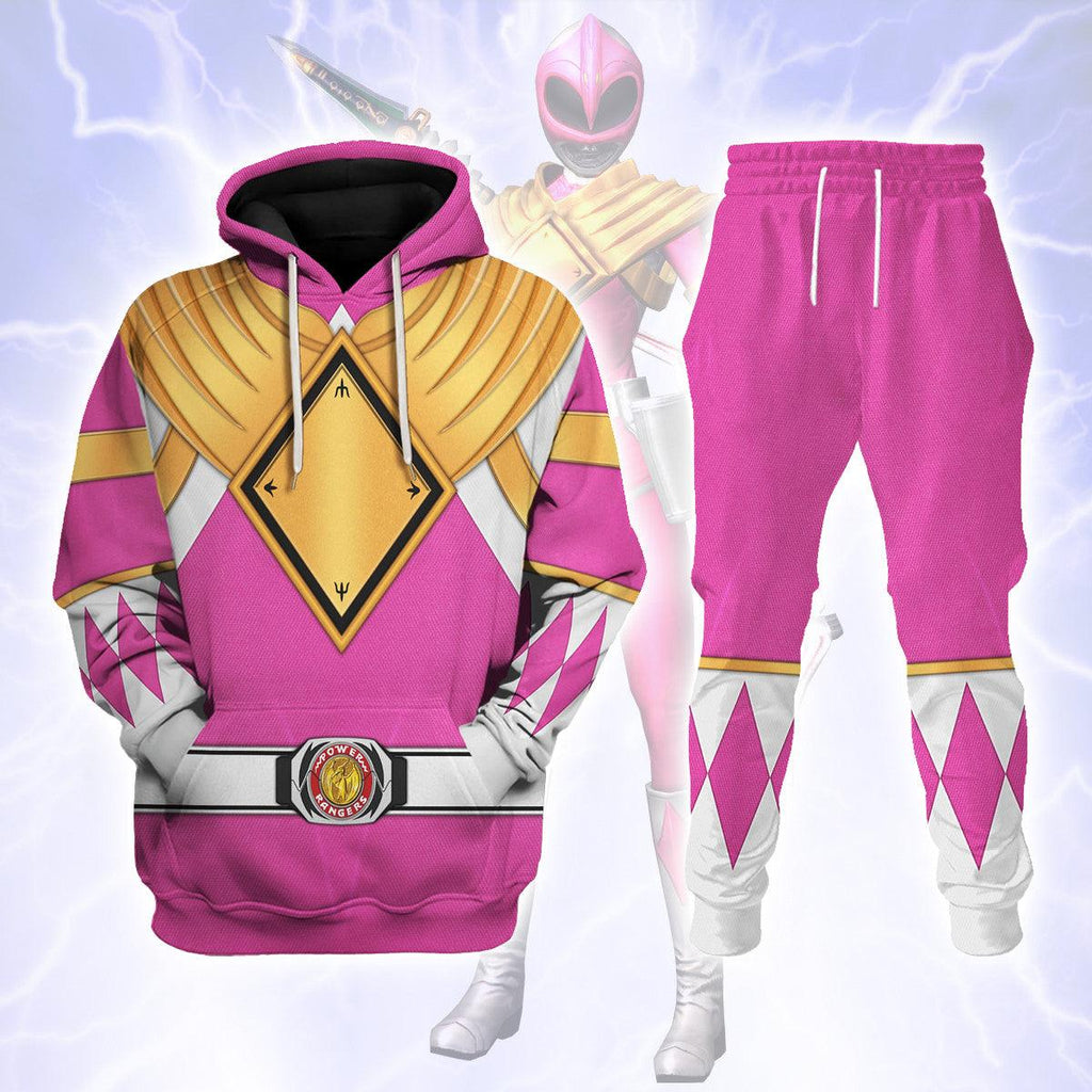 Pink Ranger Dragon Shield Hoodies Sweatshirt T-shirt Hawaiian Tracksuit - Gearhomie.com