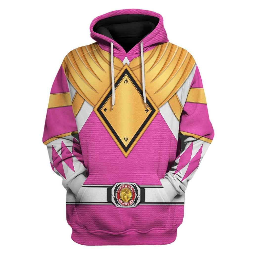 Pink Ranger Dragon Shield Hoodies Sweatshirt T-shirt Hawaiian Tracksuit - Gearhomie.com