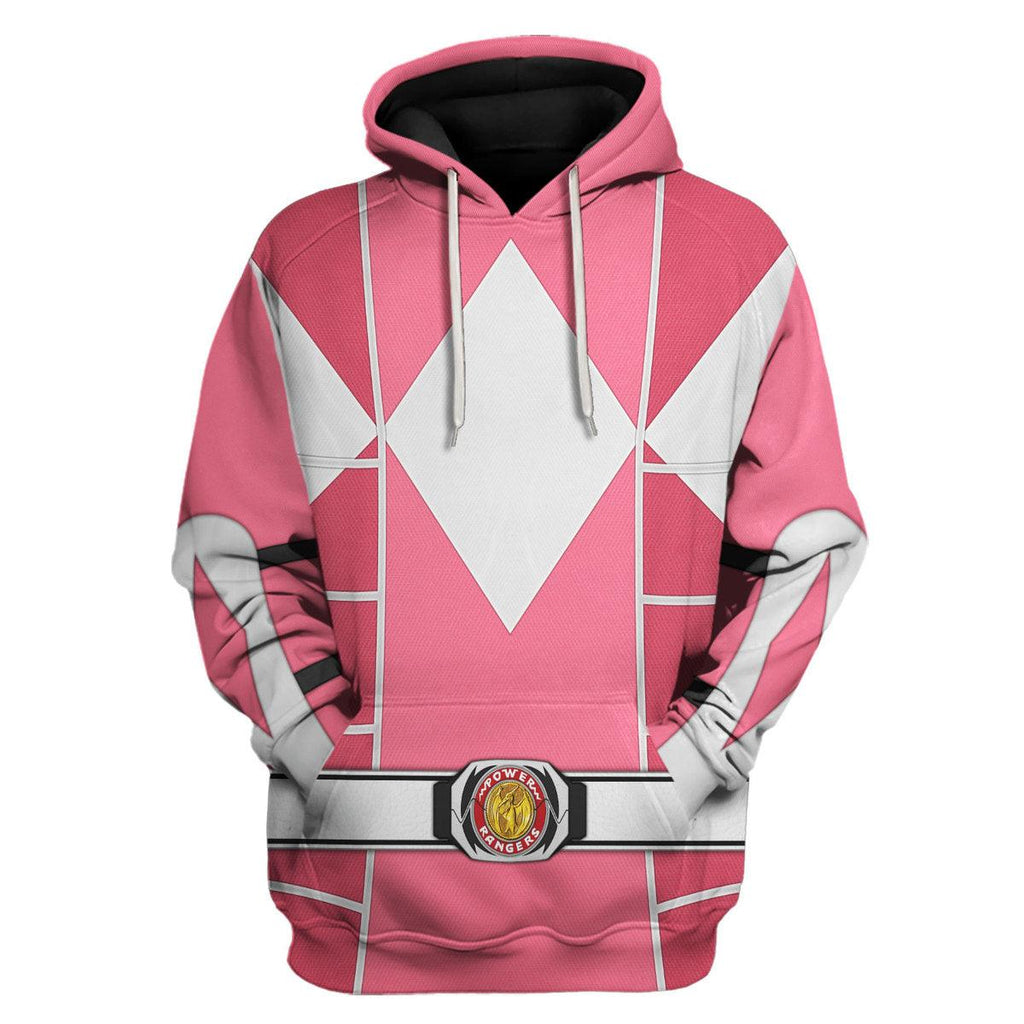 Pink Ranger Mighty Morphin Cosplay Hoodies Sweatshirt T-shirt Hawaiian - Gearhomie.com