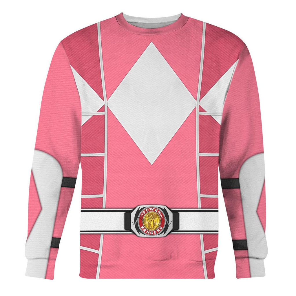 Pink Ranger Mighty Morphin Cosplay Hoodies Sweatshirt T-shirt Hawaiian - Gearhomie.com