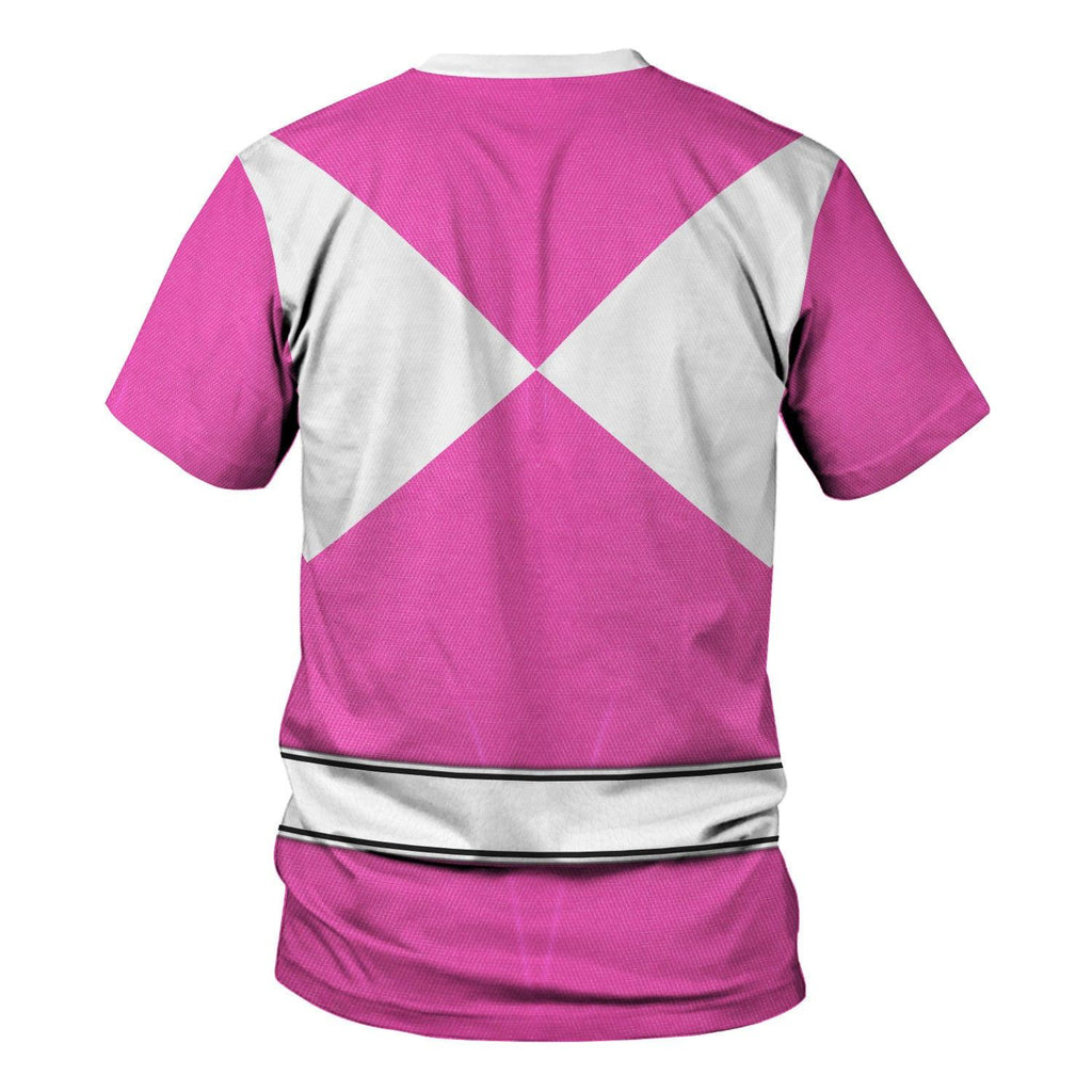 Pink Ranger Mighty Morphin Hoodies Sweatshirt T-shirt Hawaiian Tracksuit - Gearhomie.com