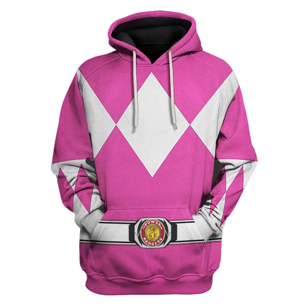 Pink Ranger Mighty Morphin Hoodies Sweatshirt T-shirt Hawaiian Tracksuit - Gearhomie.com