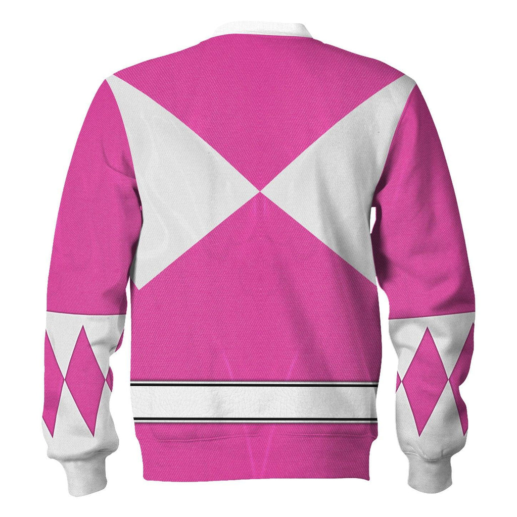 Pink Ranger Mighty Morphin Hoodies Sweatshirt T-shirt Hawaiian Tracksuit - Gearhomie.com