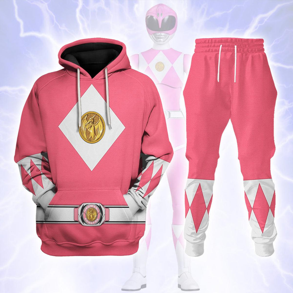 Pink Ranger Mighty Morphin The Movie (1995) Hoodies Sweatshirt T-shirt Hawaiian - Gearhomie.com