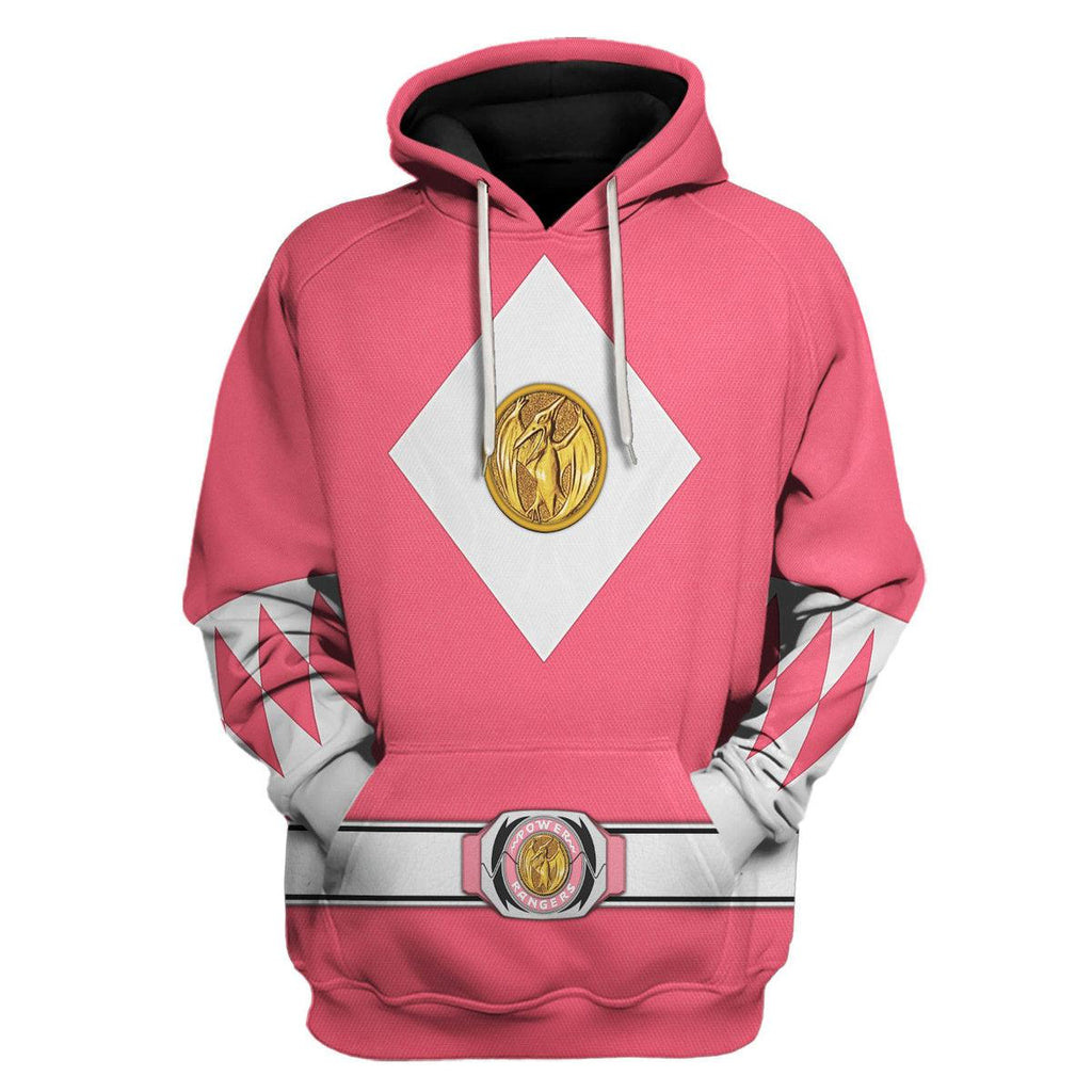 Pink Ranger Mighty Morphin The Movie (1995) Hoodies Sweatshirt T-shirt Hawaiian - Gearhomie.com