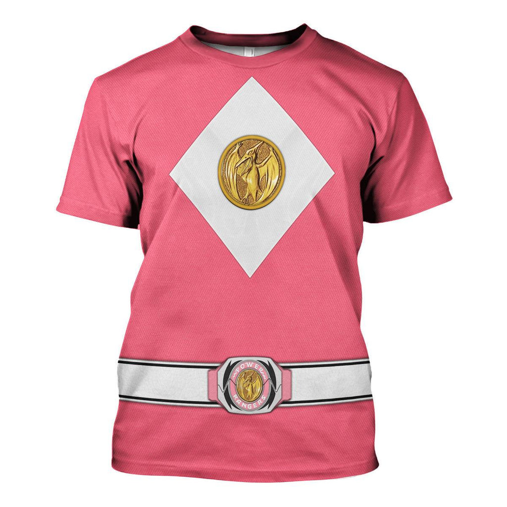 Pink Ranger Mighty Morphin The Movie (1995) Hoodies Sweatshirt T-shirt Hawaiian - Gearhomie.com