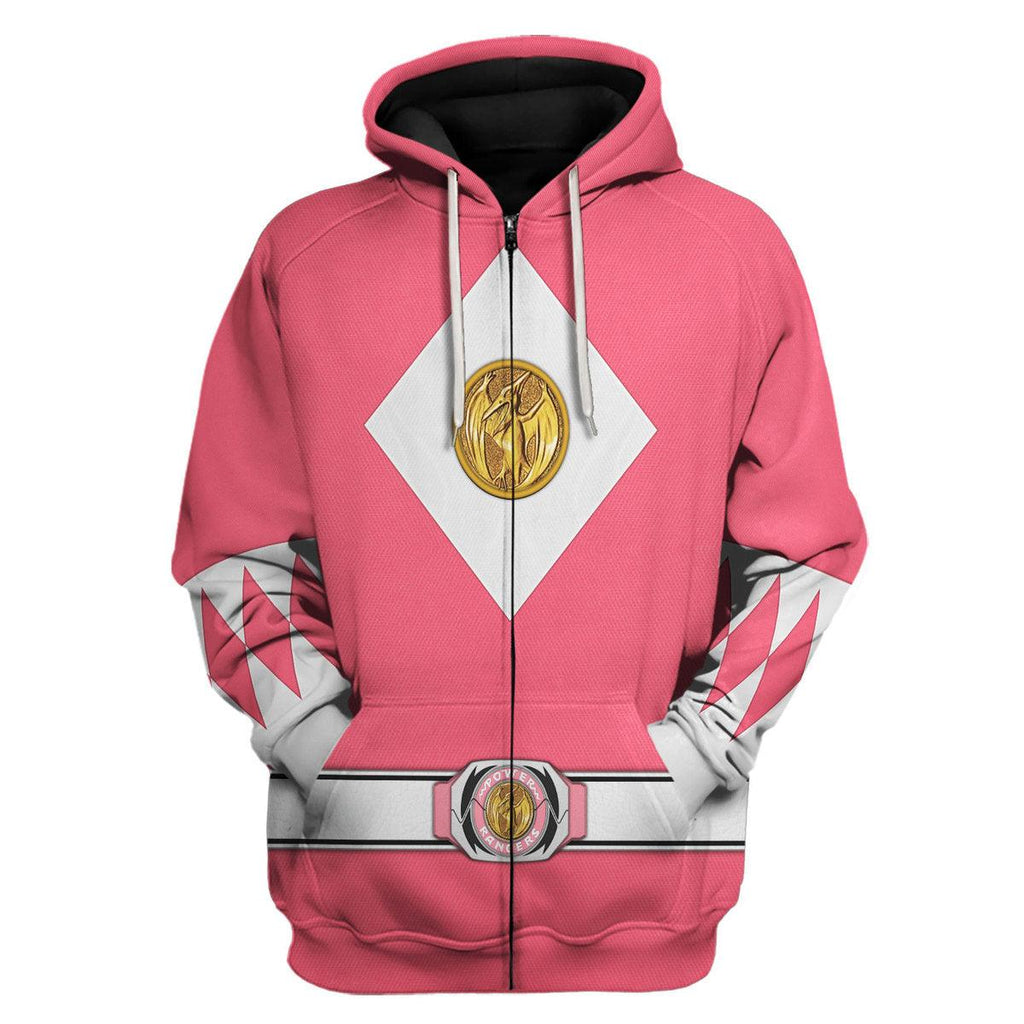 Pink Ranger Mighty Morphin The Movie (1995) Hoodies Sweatshirt T-shirt Hawaiian - Gearhomie.com