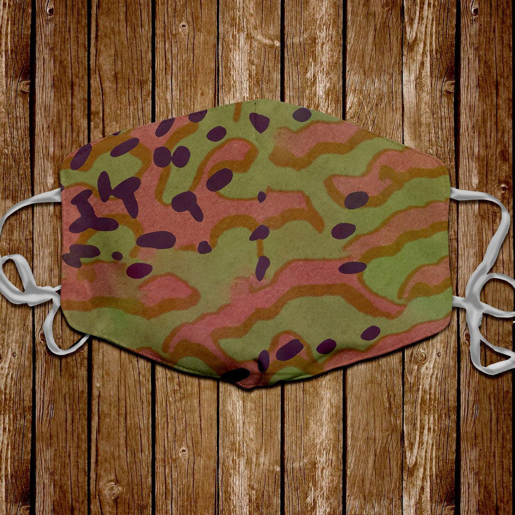 Platanenmuster German World War II Camouflage Patterns Face Mask - DucG