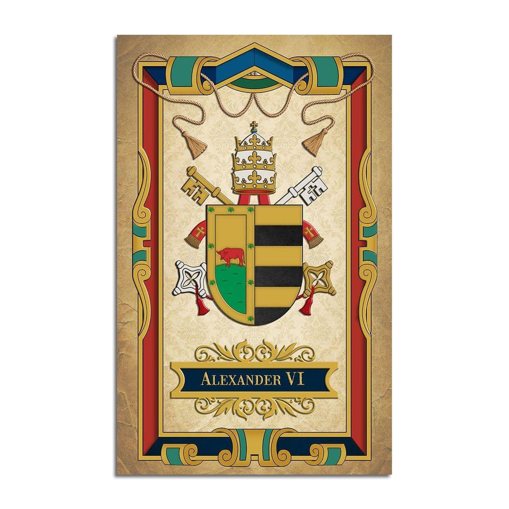 Pope Alexander VI Coat of Arms Rug - DucG