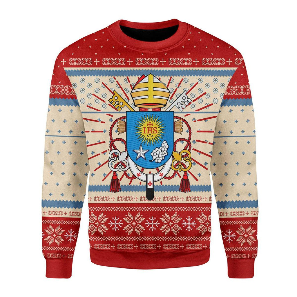 Pope Francis Coat Of Arms Christmas Sweater - DucG