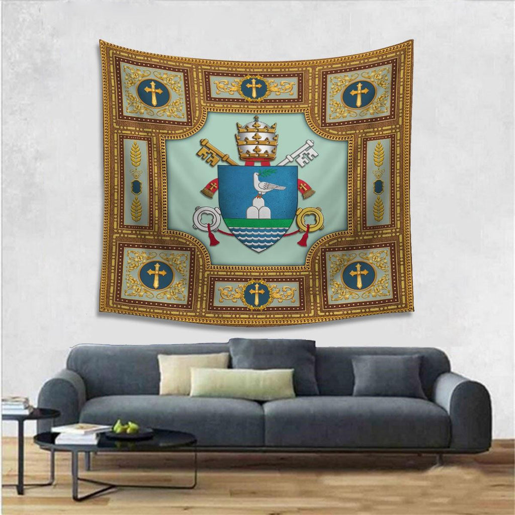 Pope Francis Coat Of Arms Tapestry - DucG