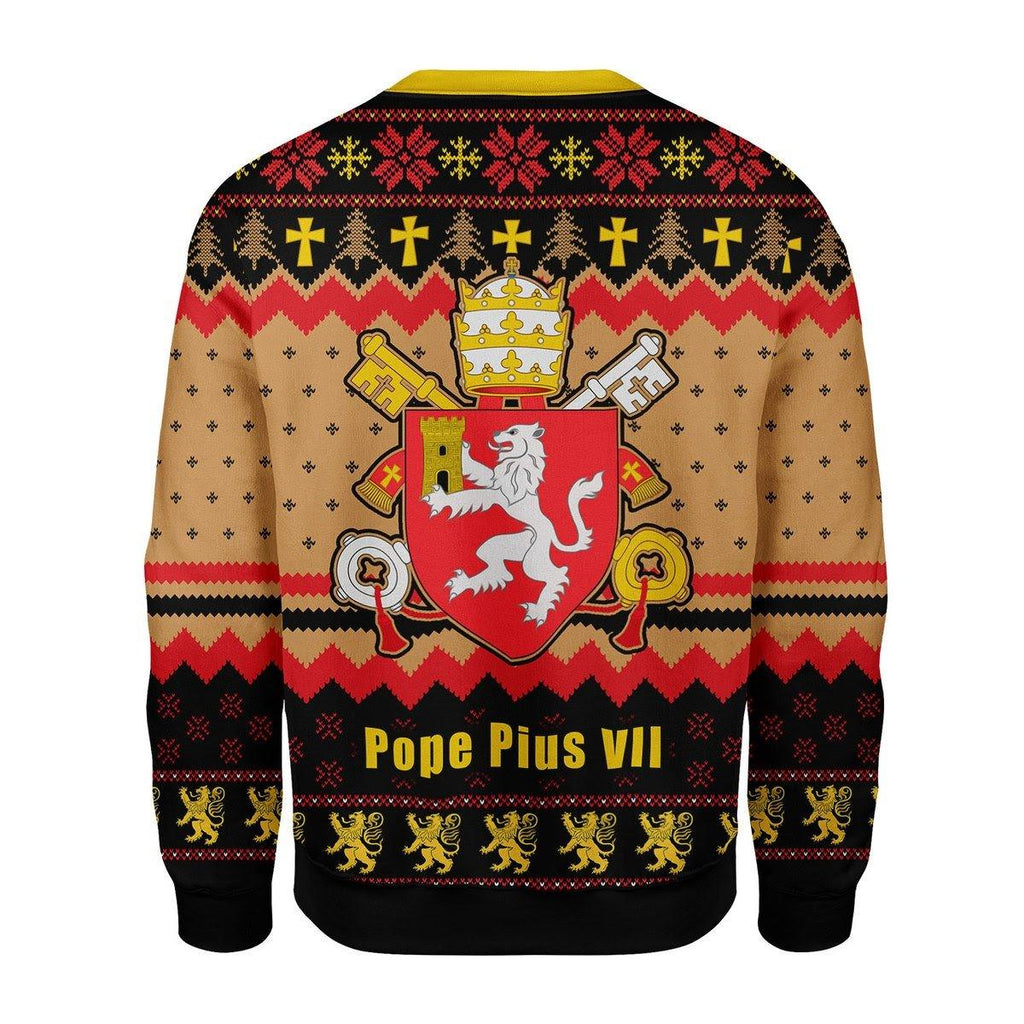 Pope Pius VIII Coat of Arms Christmas Sweater - DucG