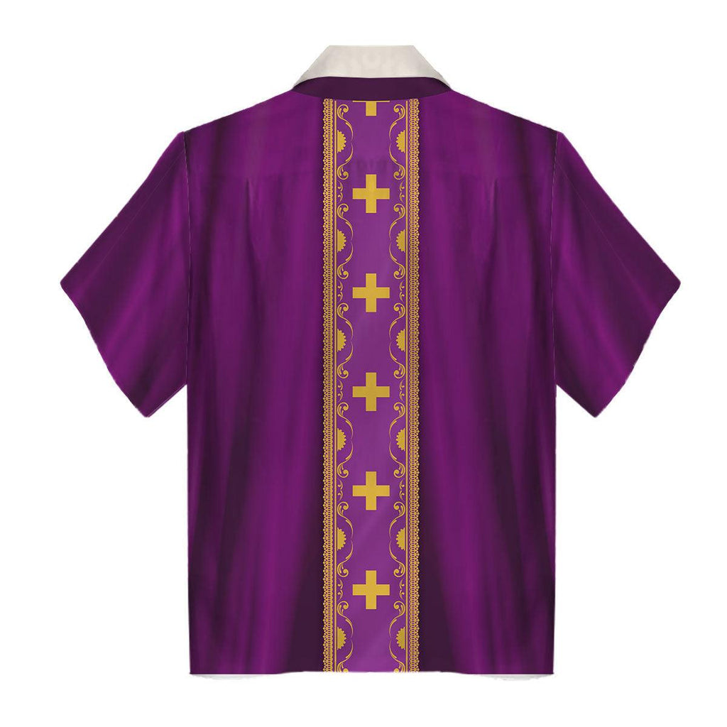 Purple Liturgical Vestment Hawaiian Shirt - Gearhomie.com