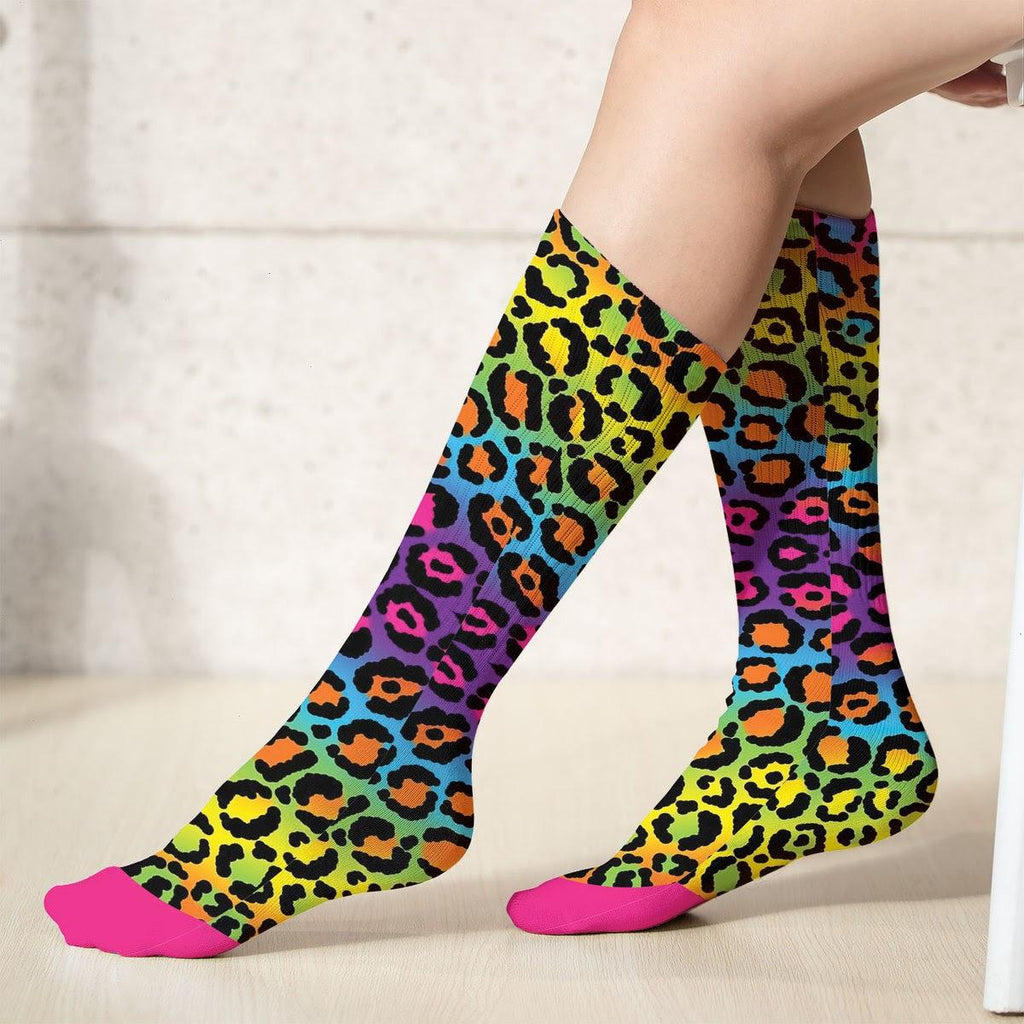 Rainbow Leopard Socks - DucG