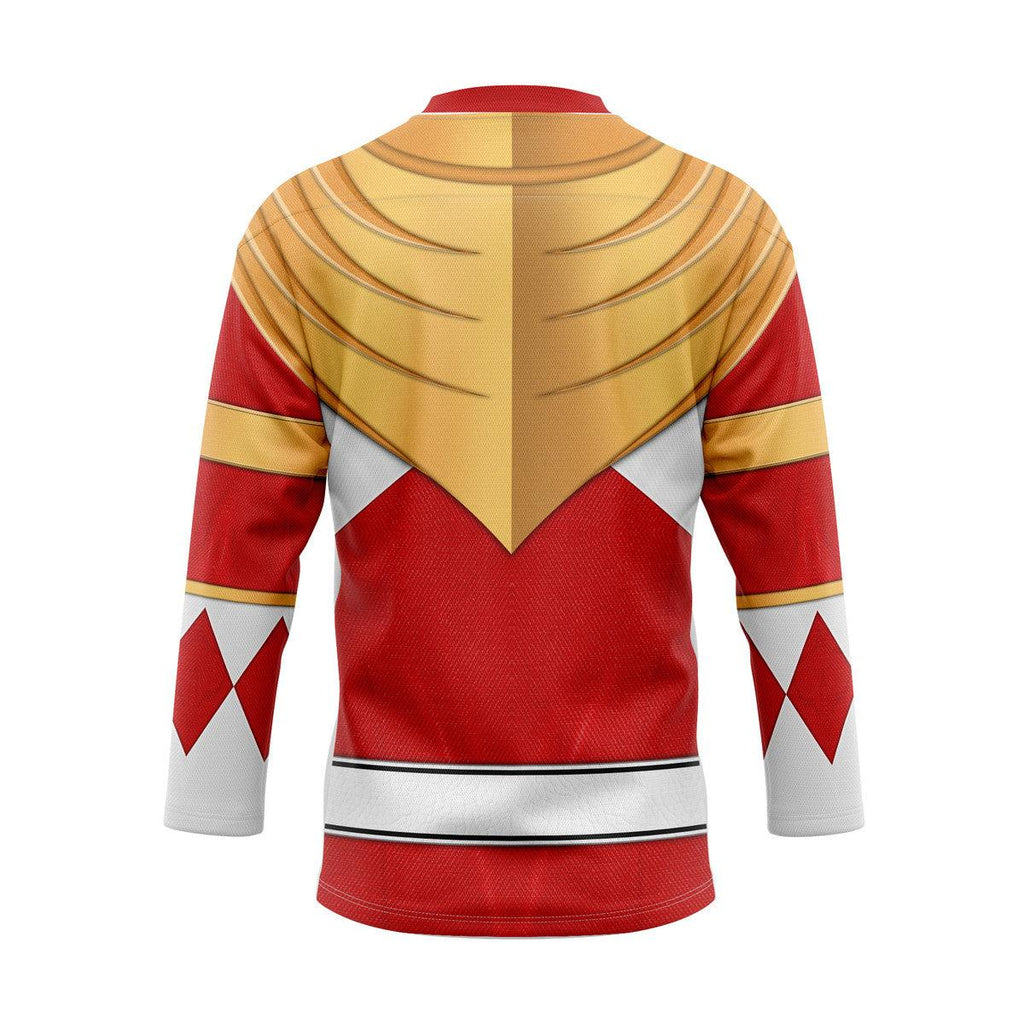 Red Ranger Dragon Shield Hockey Jersey - Gearhomie.com