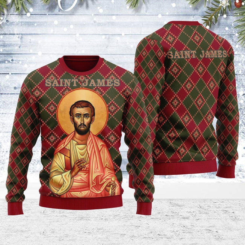 Saint James The Less Ugly Christmas Sweater - DucG