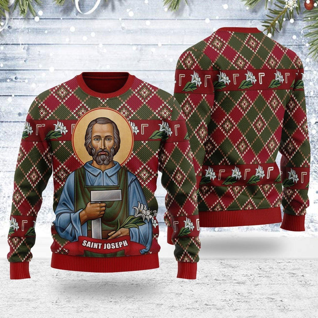 Saint Joseph Ugly Christmas Sweater - DucG