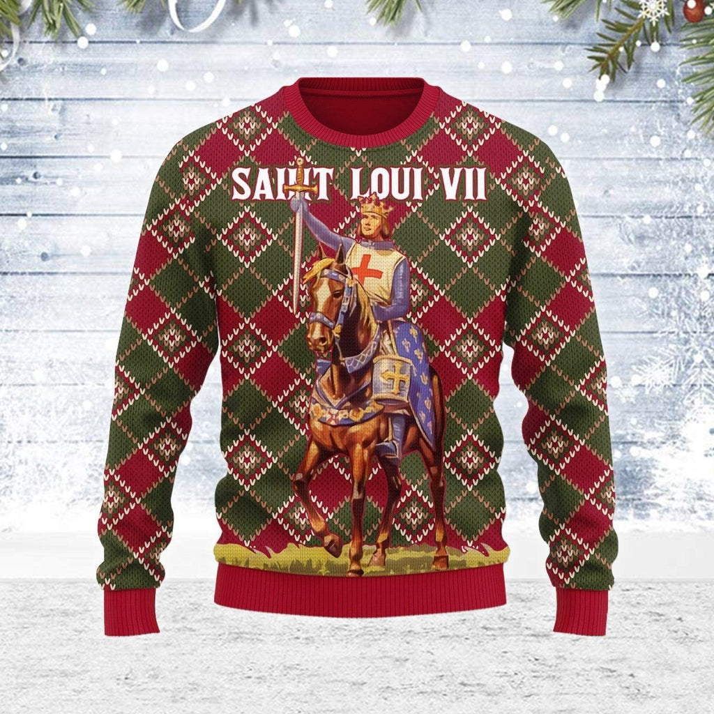 Saint Loui VII Ugly Christmas Sweater - DucG