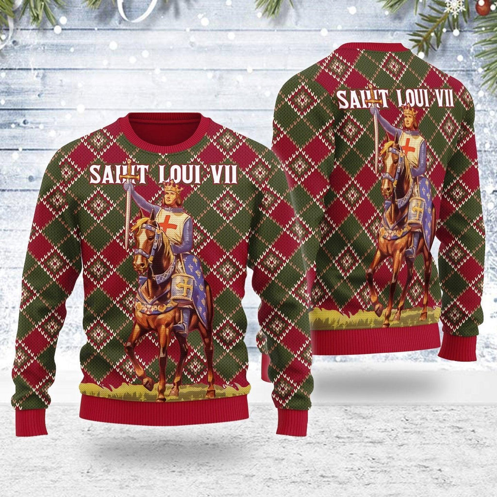 Saint Loui VII Ugly Christmas Sweater - DucG