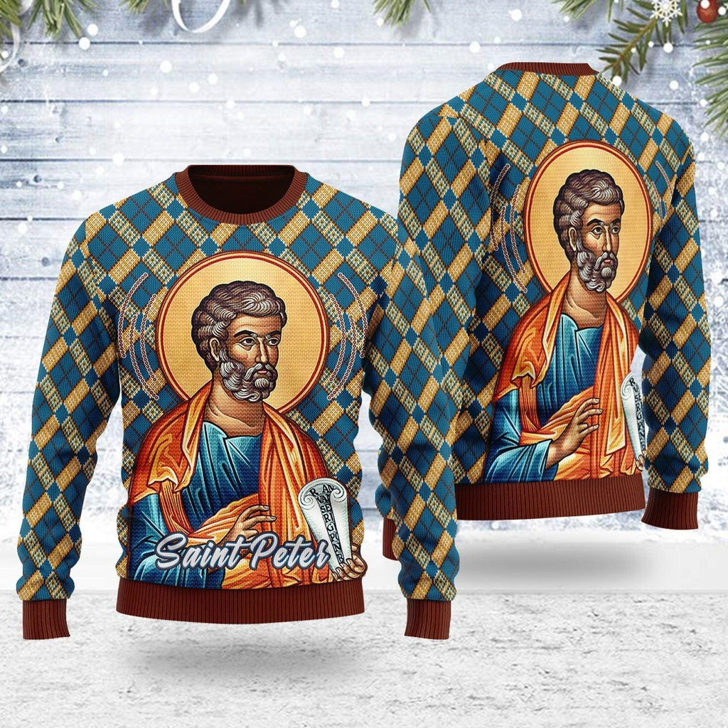 Saint Peter Ugly Christmas Sweater - DucG