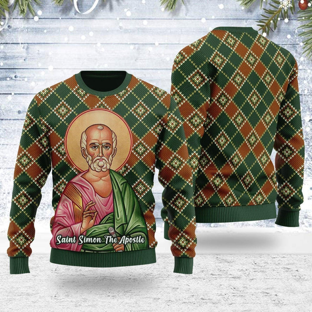 Saint Simon the Zealot Ugly Christmas Sweater - DucG
