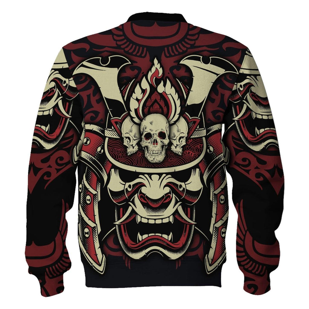 Samurai And Skull T-shirt Hoodie Sweatpants Apparel - DucG