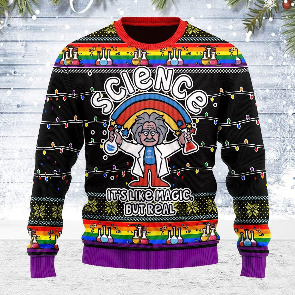 Science LGBT Ugly Christmas Sweater - DucG