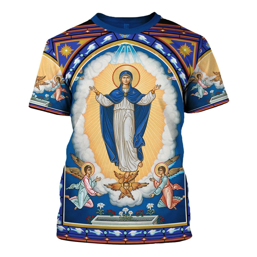 The Assumption of the Virgin Mary Icon T-shirt - DucG