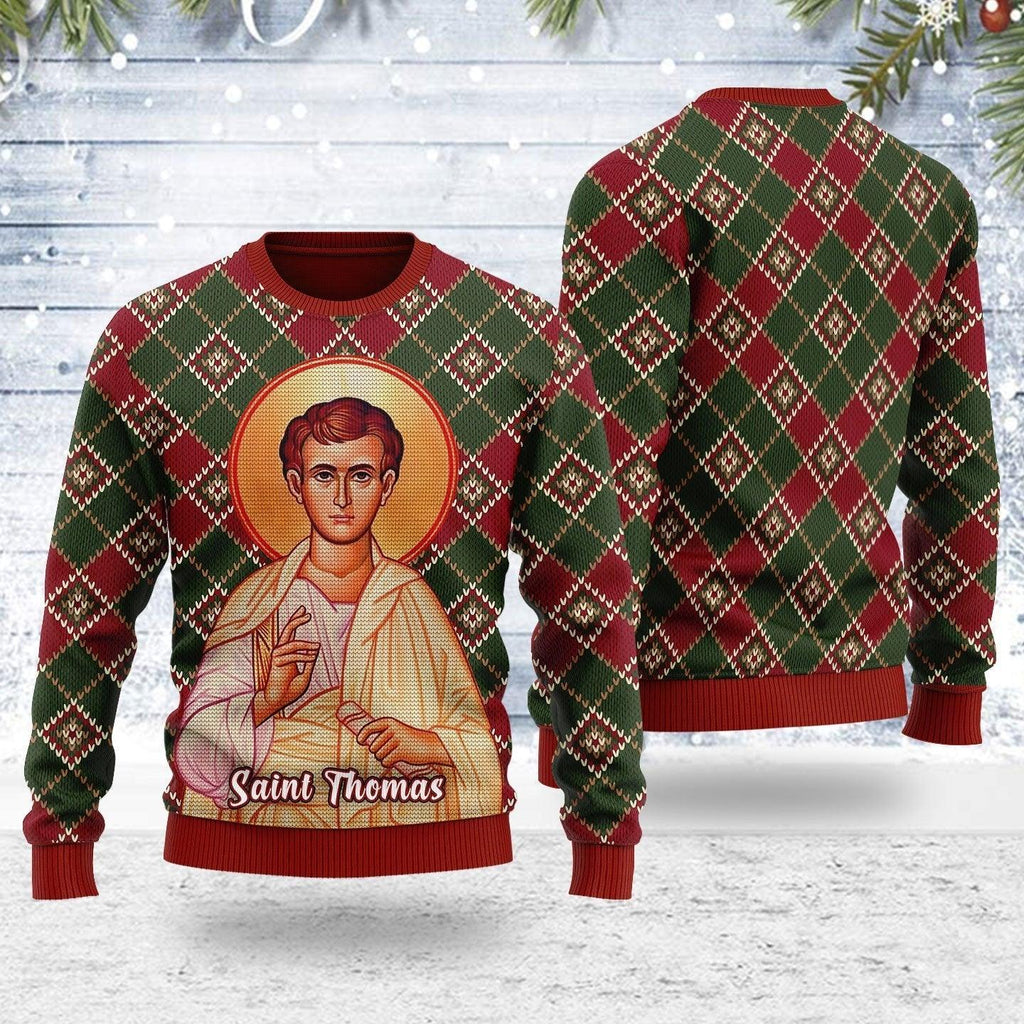 Thomas the Apostle Ugly Christmas Sweater - DucG