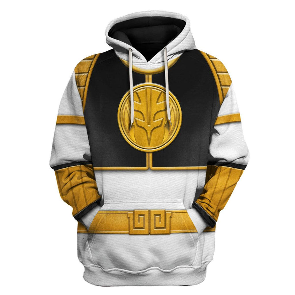 White Ranger Mighty Morphin Hoodies Sweatshirt T-shirt Hawaiian Tracksuit - Gearhomie.com