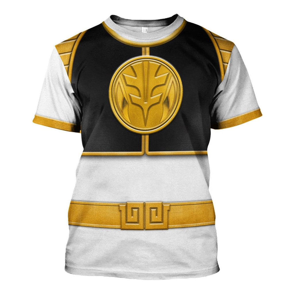 White Ranger Mighty Morphin Hoodies Sweatshirt T-shirt Hawaiian Tracksuit - Gearhomie.com