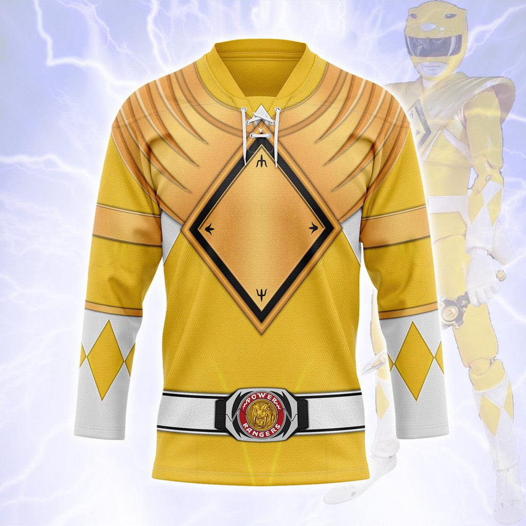 Yellow Ranger Dragon Shield Hockey Jersey - Gearhomie.com