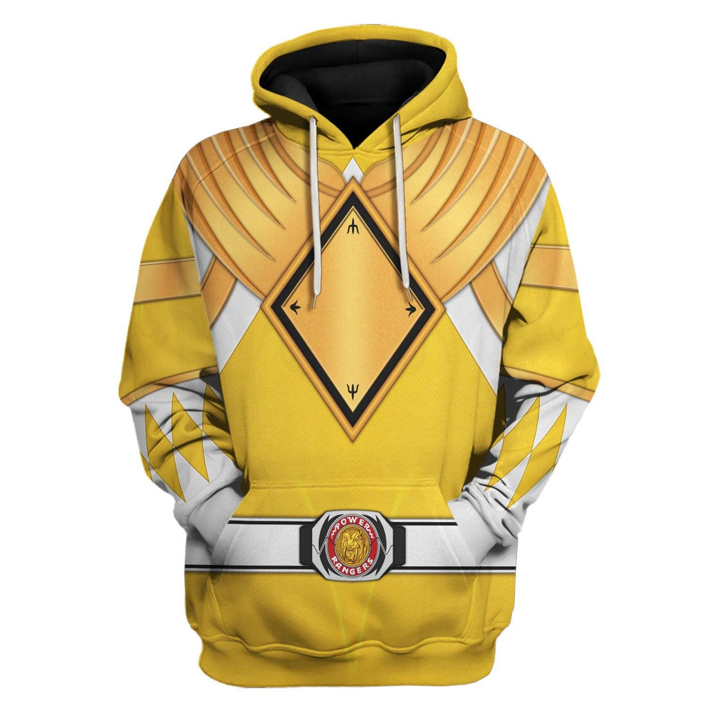 Yellow Ranger Dragon Shield Hoodies Sweatshirt T-shirt Hawaiian Tracksuit - Gearhomie.com