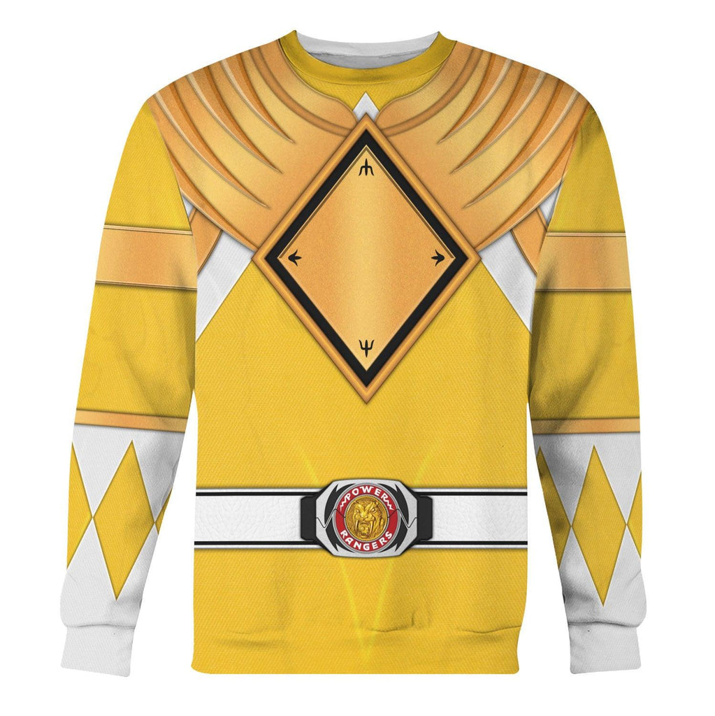 Yellow Ranger Dragon Shield Hoodies Sweatshirt T-shirt Hawaiian Tracksuit - Gearhomie.com